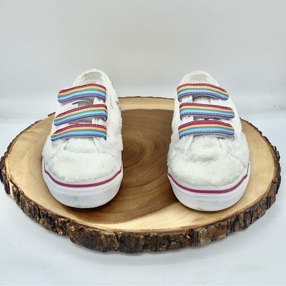 Kids Vans Style 23 V Shearling Rainbow/True White Faux Fur Sizes 2 + 1.5 - Picture 4 of 7